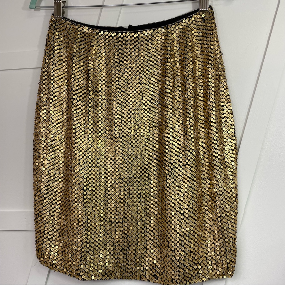 NWT Linda Allard Ellen Tracy Sequins skirt Size 4